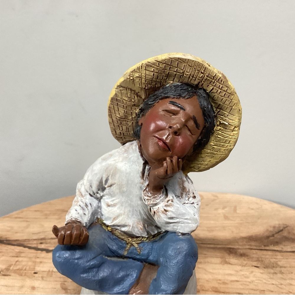 🔵 Vintage - Marked JP 89 - African American Figure in a resting pose - Excellent - Picture 6 of 13